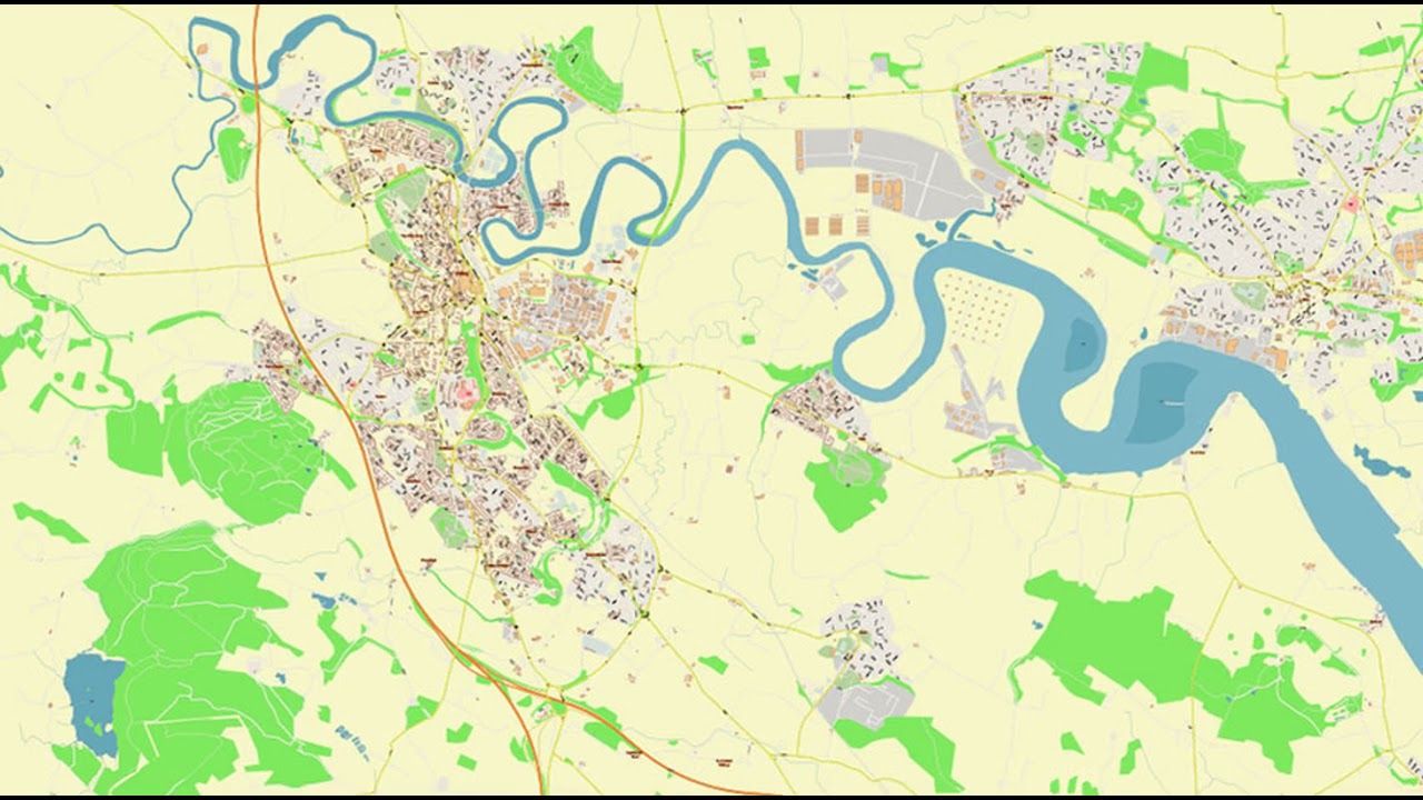Glasgow Scotland UK PDF Map Vector gvl17b ai 10 ai pdf