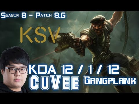 KSV CuVee GANGPLANK vs RIVEN Top - Patch 8.6 KR Ranked