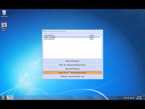 Hide Windows Quickly Software