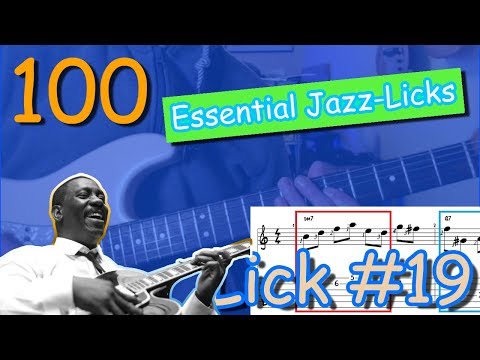 100 essential jazz-licks - lick #19 (guitar lesson with tablature)