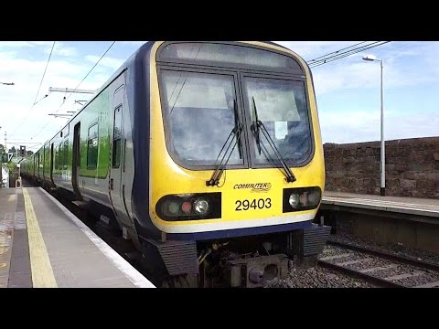 2 x Irish Rail 29000 Class Commuter Trains - Seapoint Station, Dublin