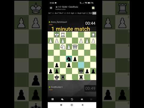 live chess game  1 minute match ! n.130
