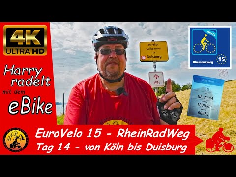 EuroVelo 15 - Der RheinRadWeg - Tag 14  - von Köln bis Duisburg