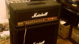 Video thumbnail for Marshall AVT50H amplifier and AVT1412 speaker demo by my son George by Rob Kendall-Smith