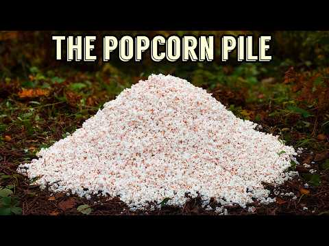 We Left a GIANT PILE OF POPCORN in the Woods. Here's what happened! Trail Camera: The Popcorn Pile