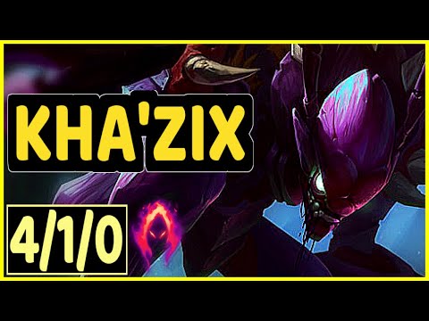 KHA'ZIX VS NAUTILUS - 4/1/0 KDA JUNGLE GAMEPLAY EMERALD IV