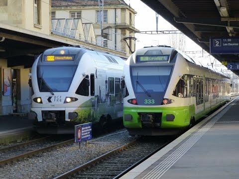Swiss Trains: A la gare de Neuchâtel / At Neuchâtel Station, 03Jan17