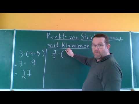 Punkt  vor Strichrechnung mit Klammer