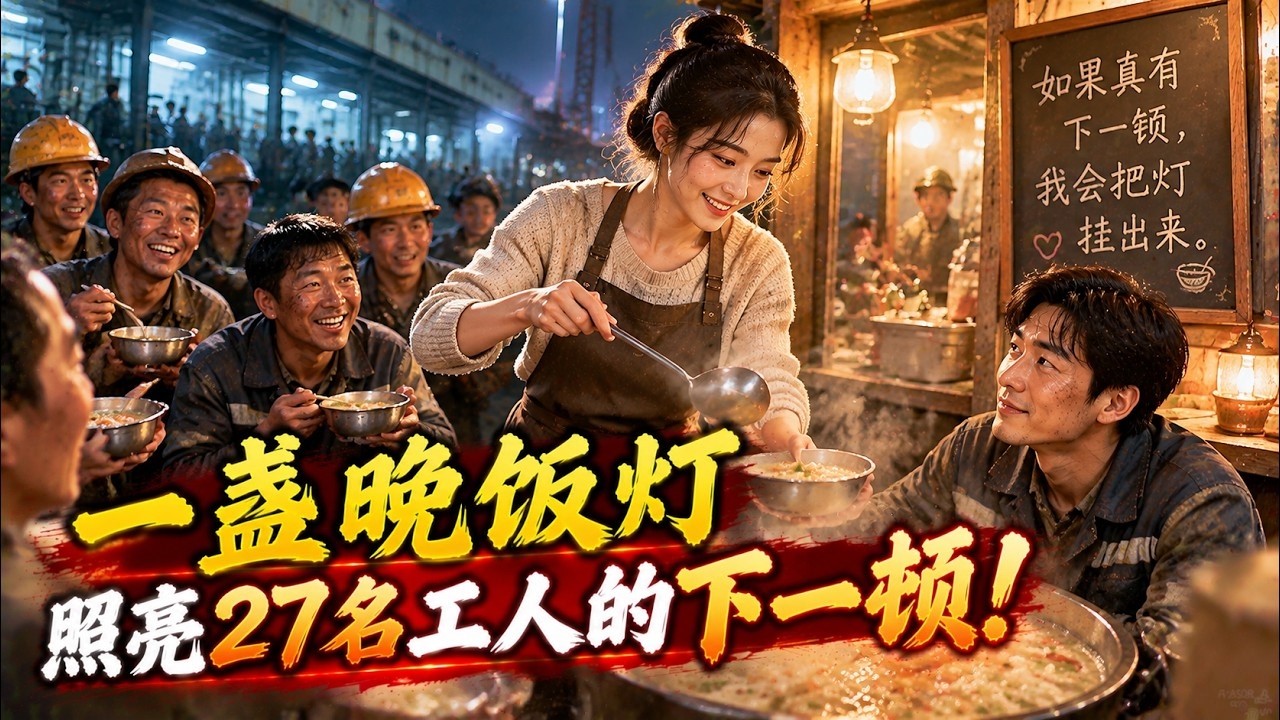 工廠夜班食堂關門前，27個工人還沒吃上飯！她用剩飯煮了一鍋疙瘩湯，從此門口那盞燈一亮，所有晚歸的