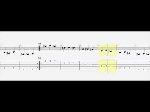 3 Finger Warm-Up - 210 bpm - Guitar - Play Along