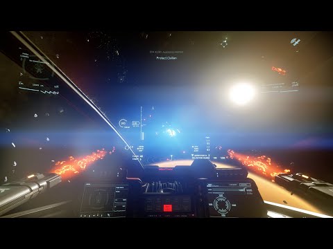 Star Citizen PU (3.11.1) - Aegis Sabre Loadout Test - 4x FL-33 Laser Cannon