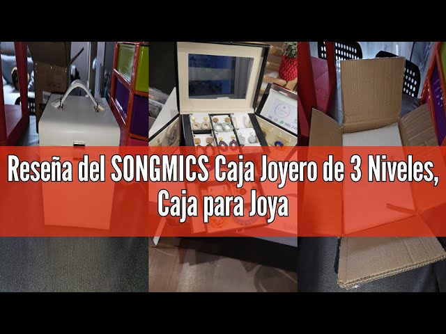 Vídeo relacionado con SONGMICS Caja Joyero de 3 Niveles, Caja para Joyas con Asa, 2 Cajones, Espejo, Cerradura, para Viajar, Estilo Moderno, Regalo para Seres Queridos, Blanco Clásico JBC154W01