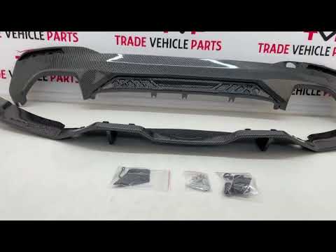 Fits BMW 5 Series G30 G31 2017-2023 Rear Bumper Diffuser Spoiler Carbon Look video
