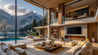 Gentle Jazz In The Living Room Of The Lakeside Villa - Smooth Jazz For Focusing, Working And Reading