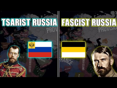 Tsarist Russia Vs Nationalist Russia - HOI4 Double Timelapse