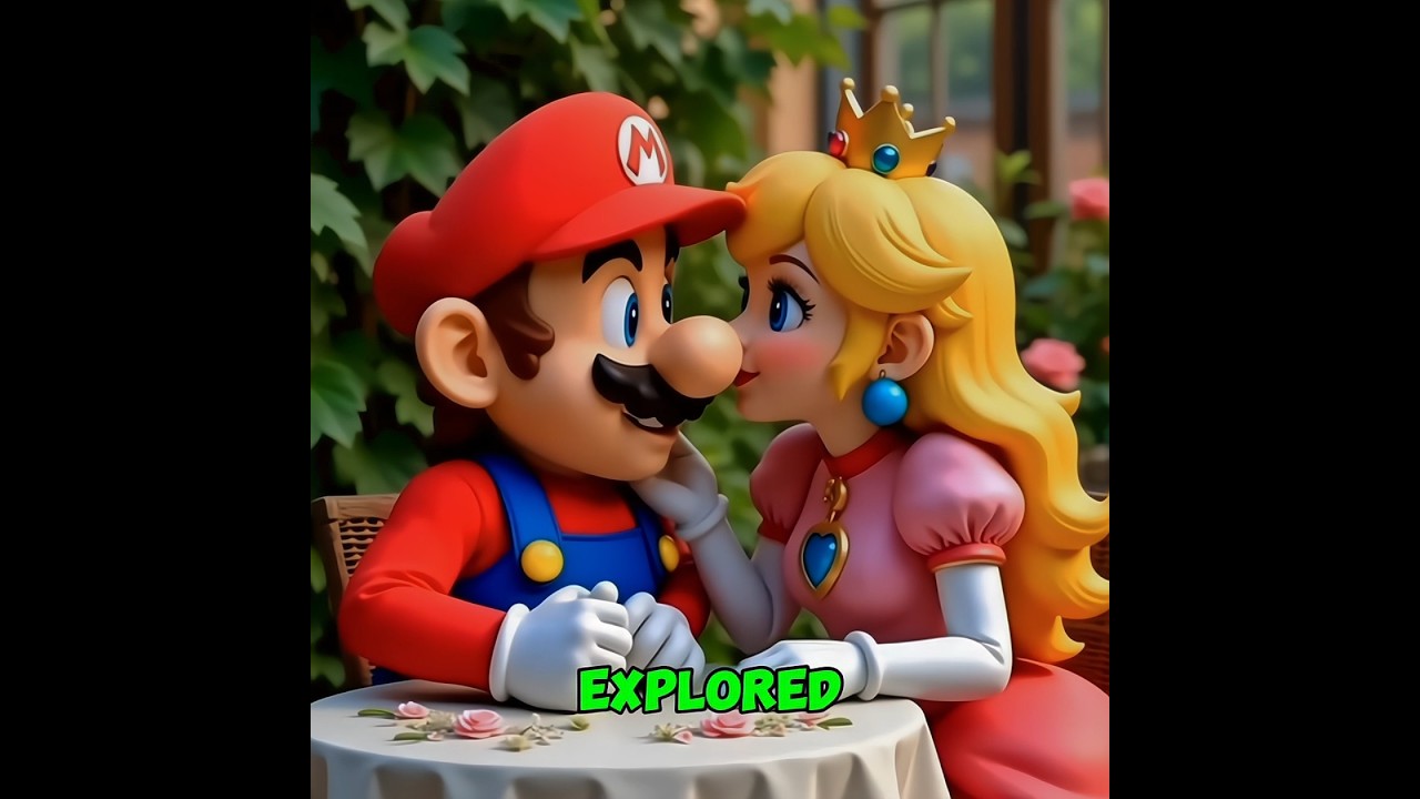 Peach Kisses Mario in THE SUPER MARIO GALAXY MOVIE... #shorts