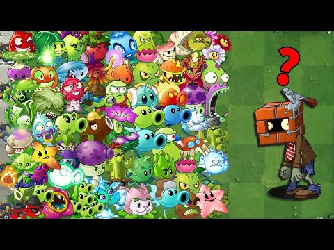 PvZ 2 Challenge - All Plants Using 5 Plant Food Vs All Brick Head Zombie - Who Will Win?