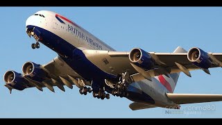 A380 Miami International Airport (MIA) Plane Spotting Evening Takeoffs | Feb 2023 | Airbus A380