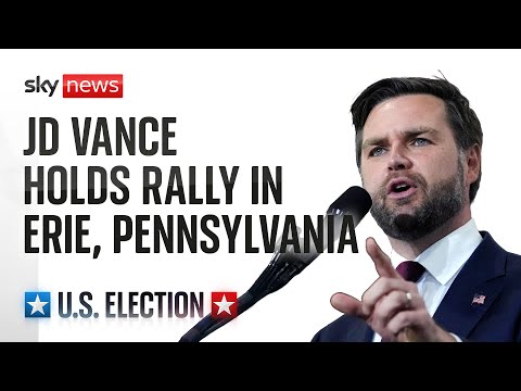 Republican vice-presidential nominee JD Vance holds campaign rally in Erie, Pennsylvania