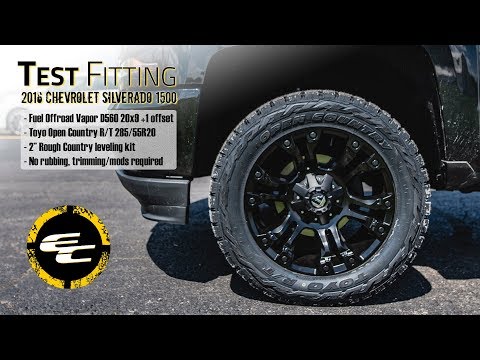 Test Fitting - Leveled 2016 Chevy Silverado 1500 w/ 20" Fuel Vapors & 32" Toyos