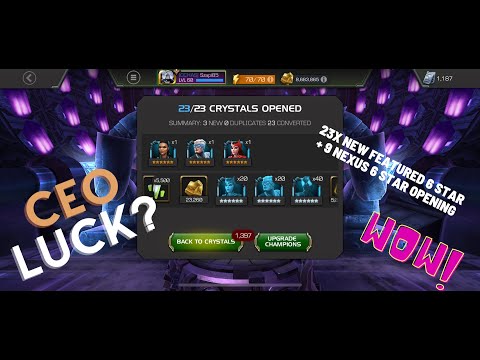 MCOC - Massive featured 6 star crystal opening after update - CEO luck?