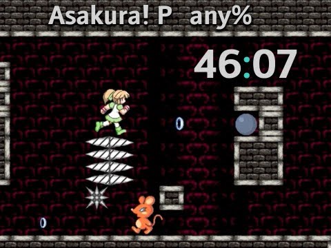 Asakura! P any% speedrun: 46:07