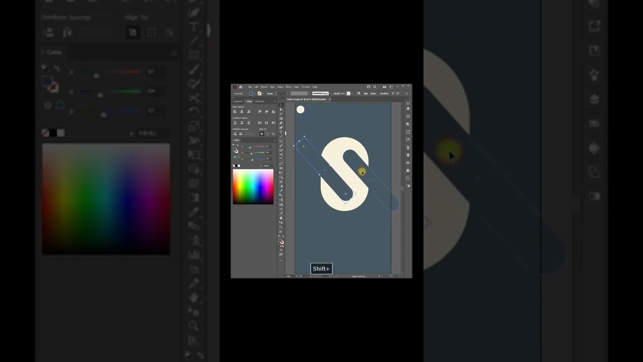 Letter S Logo | Short Logo Tutorial #logo #shorts #illustrator #vector