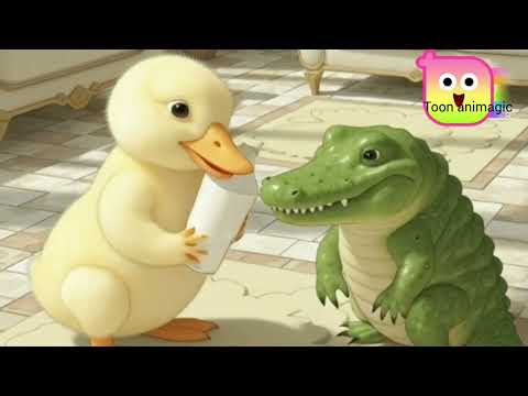 Eine kleine Geschichte: Das Entlein und das Baby-Krokodil