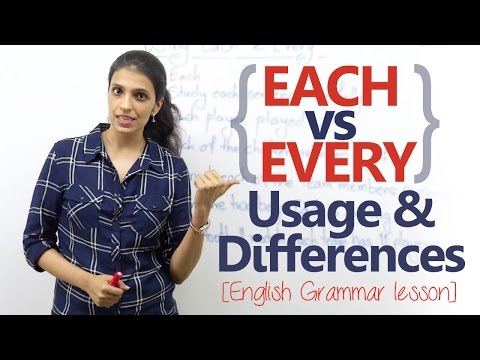 Each vs Every - Usage and differences - English Grammar lesson