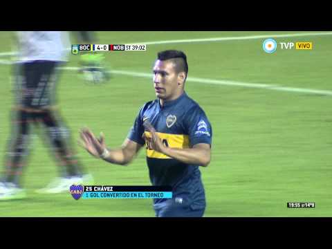 Gol de Chavez. Boca 4 - Newell's 0 | Primera División 2015 - Fecha 15