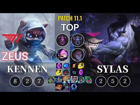 T1 Zeus Kennen vs Sylas Top - KR Patch 11.1
