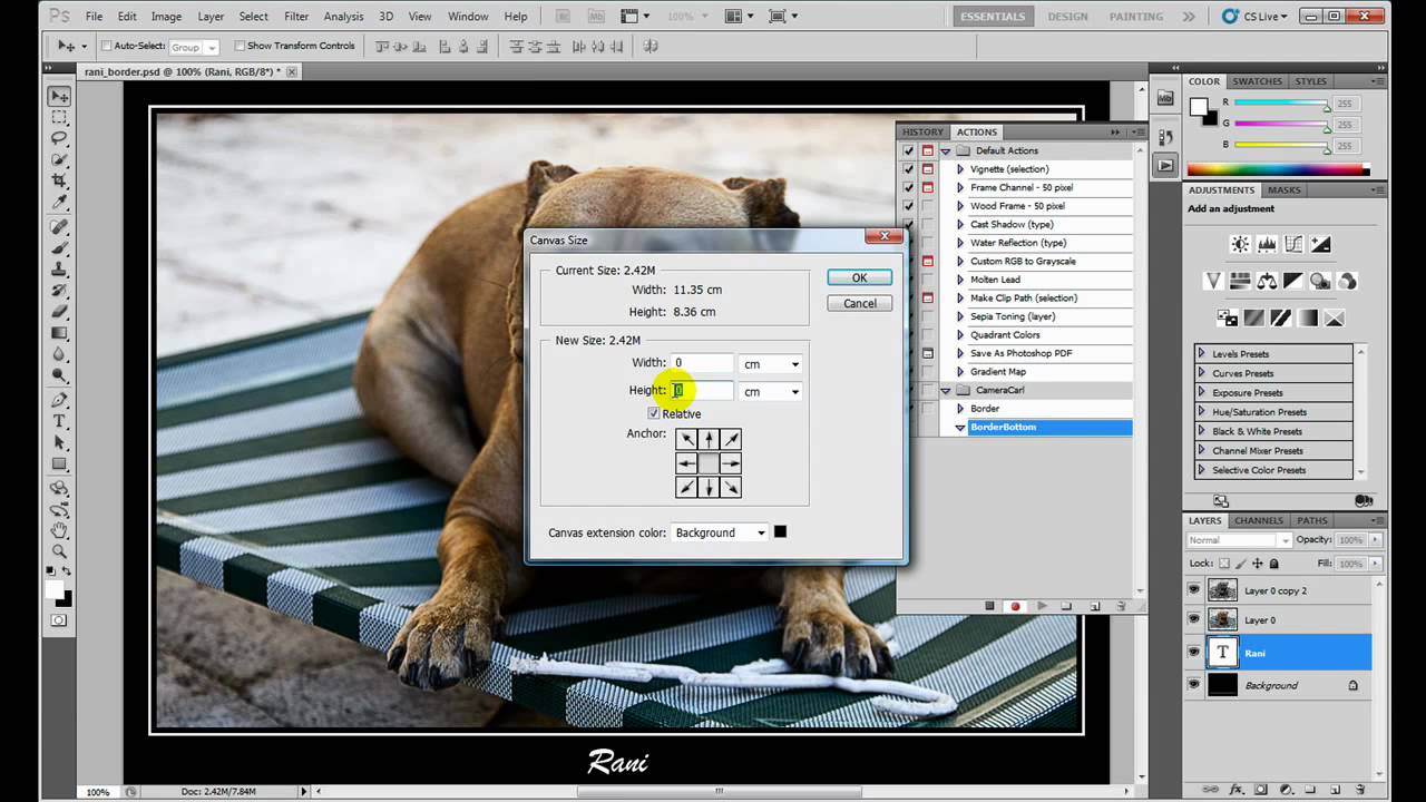 Automating Photoshop Using Actions
