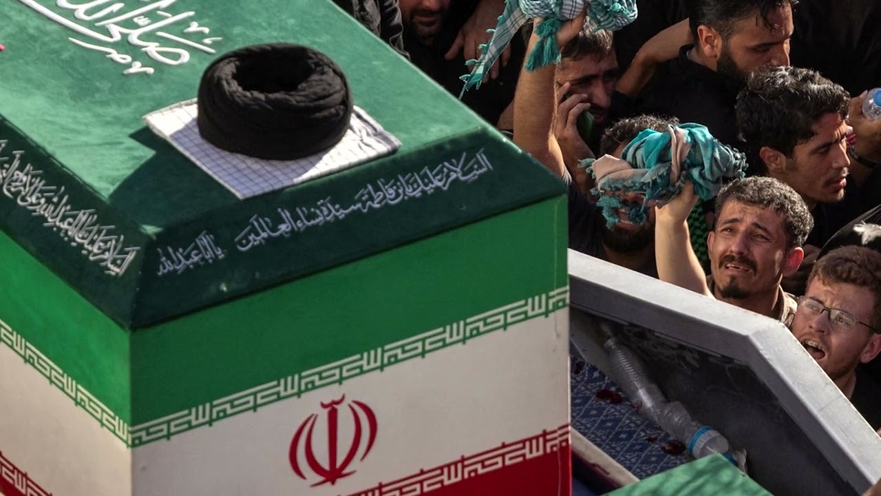 Video | Iran buries Khamenei as crowds chant against Trump