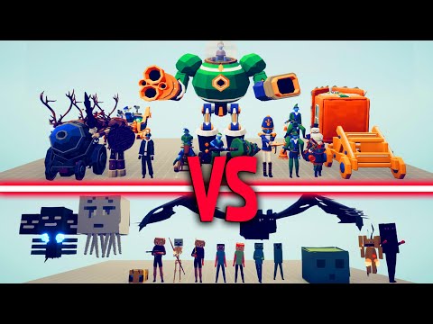 MEGA MINECRAFT TEAM vs MEGA HOLIDAY TEAM | TABS - Totally Accurate Battle Simulator