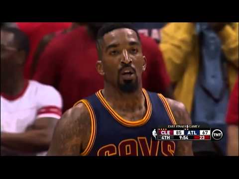 JR Smith hits 8 Three Pointers vs Hawks Franchise Record! (ECF 2015)
