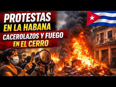 Cacerolazos y Fuego en Cerro: Protestas cerca del Instituto de Historia del PCC | La Habana