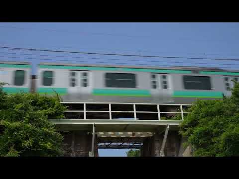 Línea Narita pasando por el puente elevado junto a la estación Shimousa-Matsuzaki #Línea Narita #Puente elevado #Línea Abiko City
