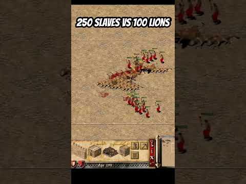 250 Slaves vs 100 Lions Stronghold Crusader #shorts