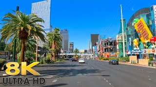 Vegas Strip - Driving Las Vegas Boulevard 8K
