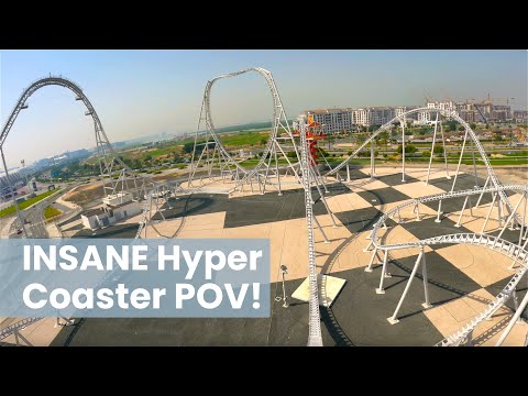 Flying Aces Front Row POV AWESOME Ferrari World Abu Dhabi Roller Coaster