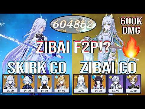 🔥 600K with 3★ Harbinger?! Skirk & Zibai Spiral Abyss 12 | Genshin Impact