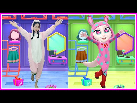Imitate Angela Go Shopping - My Talking Angela 2 In Real Life