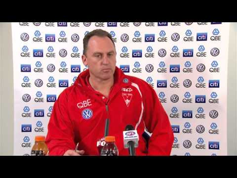 John Longmire press conference Sydney Swans Vs Richmond  Round 23
