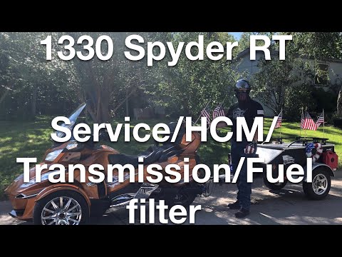 Can Am Spyder RT Service, HCM/Transmission Filter and Fuel filter Change