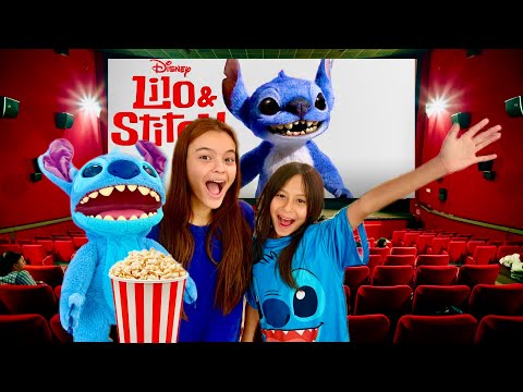 We turned the house into a CINEMA to watch the STITCH movie! 🍿🎬