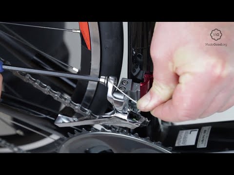 Den Umwerfer eines Fahrrads richtig einstellen