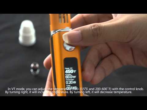 Part of a video titled Joyetech eVic-VT Use Guide Video - YouTube