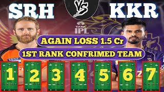 SRH vs KKR Dream11 Team of Today Match | SRH vs KKR Dream11 Team Prediction | SRH vs KKR Prediction
