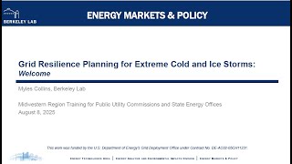 Grid Resilience Planning for Extreme Cold and Ice Storms: Midwest Training for PUCs and State EOs