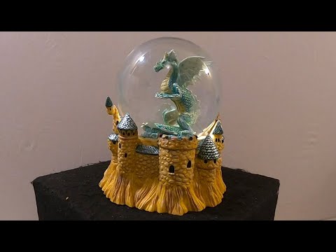 Ep. 210 - Crystal Visions Dragon Snow Globe Repair - Water change, glitter upgrade, seized music box